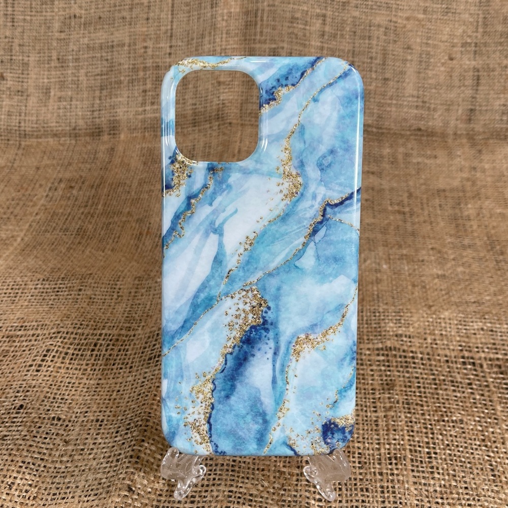 Blue & Gold Marble Case for iPhone PRO MAX